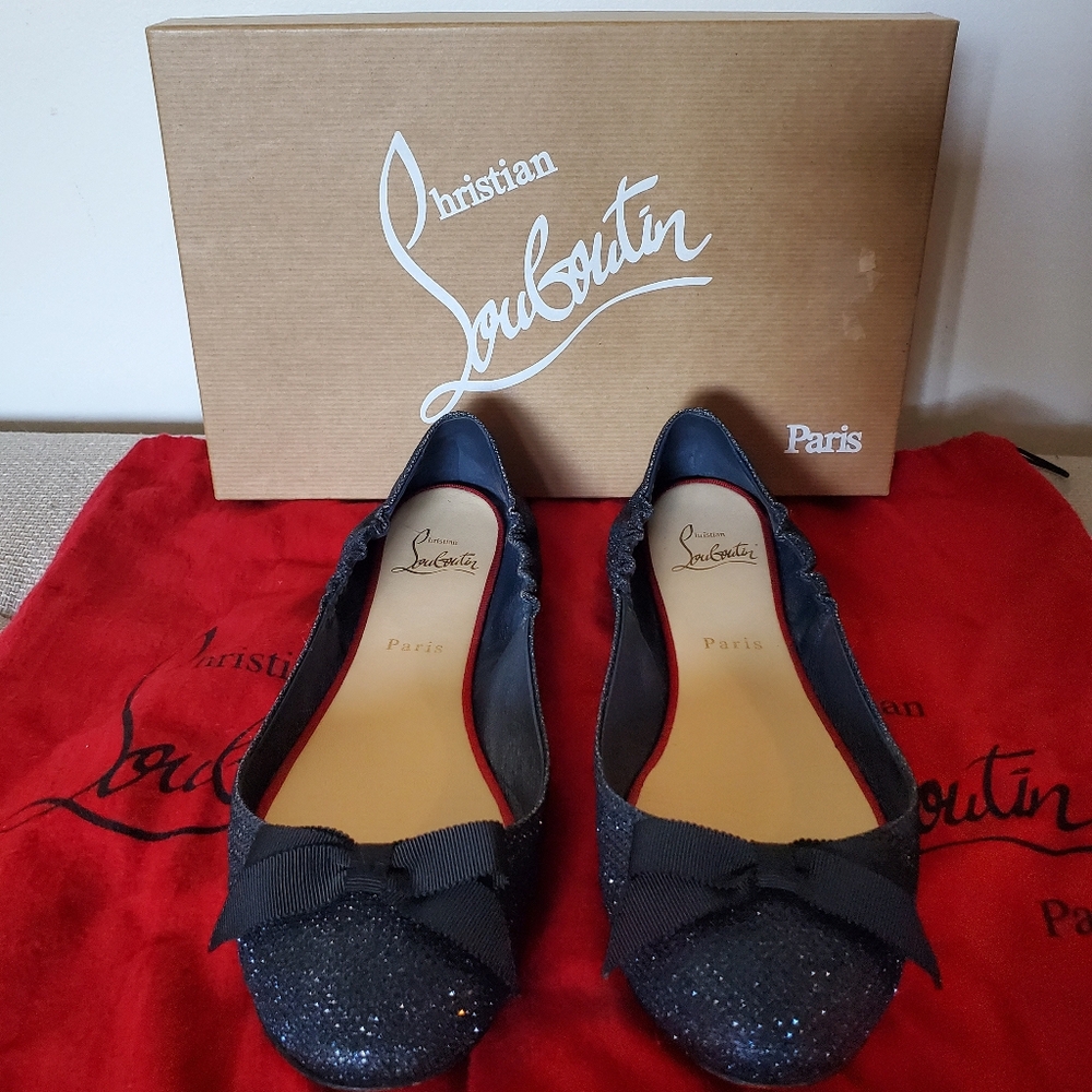 Christian Louboutin Glorianna Glitter Flats